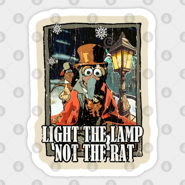 Muppet Christmas Carol "Light The Lamp" - Vintage Sticker by wsyiva
